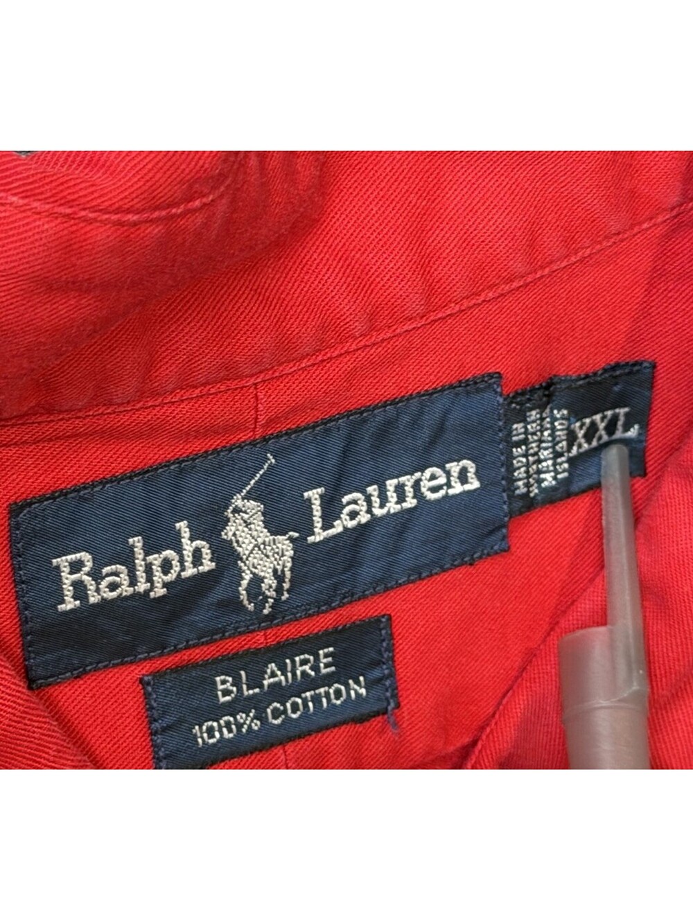 Ralph Lauren "Blaire" Dress Shirt Red 100% Cotton Men's XXL 🇺🇸
